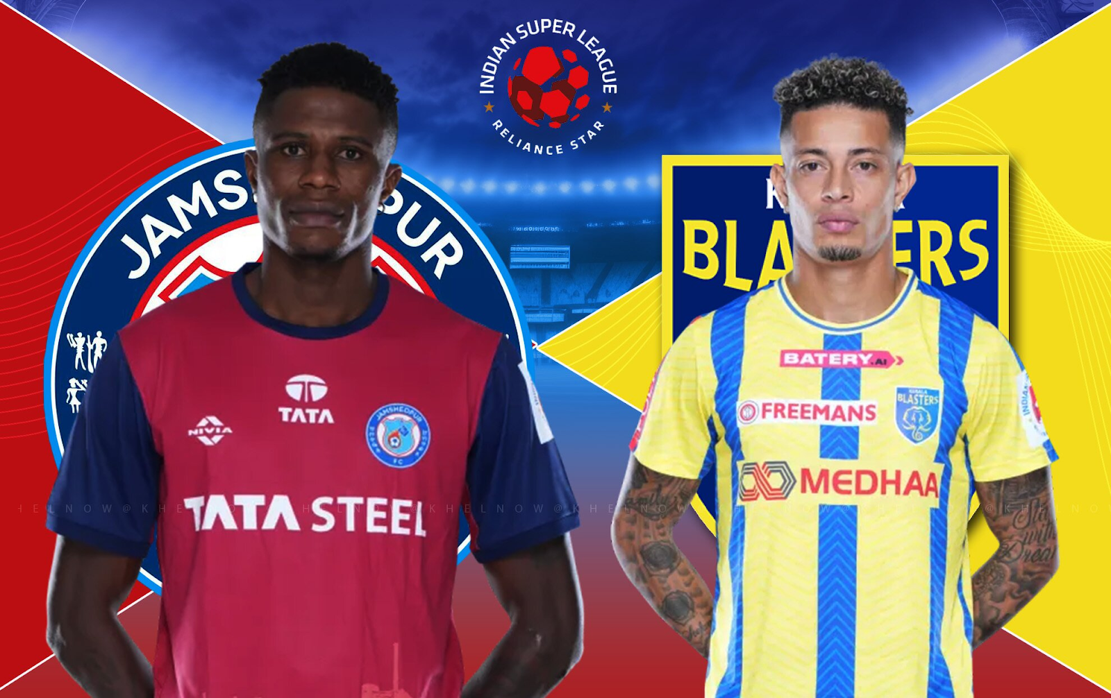 kerala blasters vs jamshedpur fc lineups